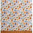 thumbnail image 1 of Cotton Special Delivery Kids Children Animals Clouds Symbols Babies Sun Moon Boys Girls White Cotton Fabric Print by the Yard (C15280-WHITE) Riley Blake, 1 of 1
