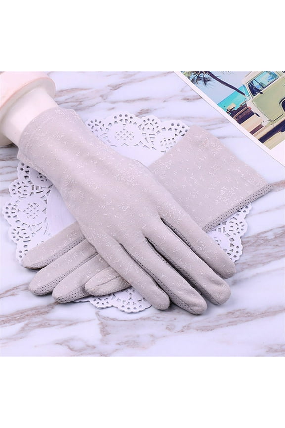 Cotton Spf Gloves for Women | Breathable Sun Protection for Outdoor, Cycling & Daily Use Under 5$, Hontri Women Sun Gloves Cotton Anti Driving Gloves , Grey, One Size
