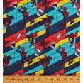 thumbnail image 1 of Cotton Spiderman Swing Marvel Superheroes Comic Books Characters Spiders Kids Multi-Color Cotton Fabric Print by the Yard (73250-A620715), 1 of 1