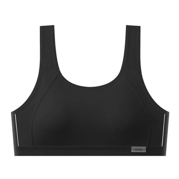 Cotton Sports Bra Teen Girls for Daily Wear Workout Yoga Running Ultra Comfort Fit Full Coverage Support Black 12-13 Years