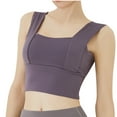 thumbnail image 1 of Cotton Sports Bras for Women Training Sports Underwear Running Bralettes Yoga High Strength Shock-Proof Sports Bra V-Neck T-Shirt Bra Hook and Eye Closure T-Shirt Bra Style Y-549 , Navy XL, 1 of 3