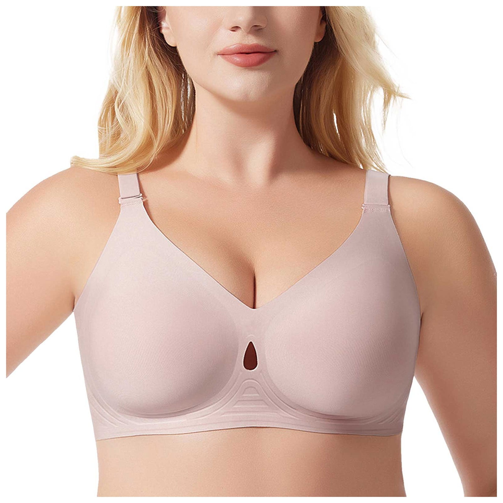 Seamless Wireless Bras For Women - Full Coverage Comfort Bralette With Back Smoothing Support