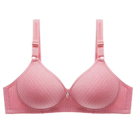 Cotton Sports Bras for Women Lightly Lined Bra Feature V-Neck Padded Bra Style W-237 Pinks M