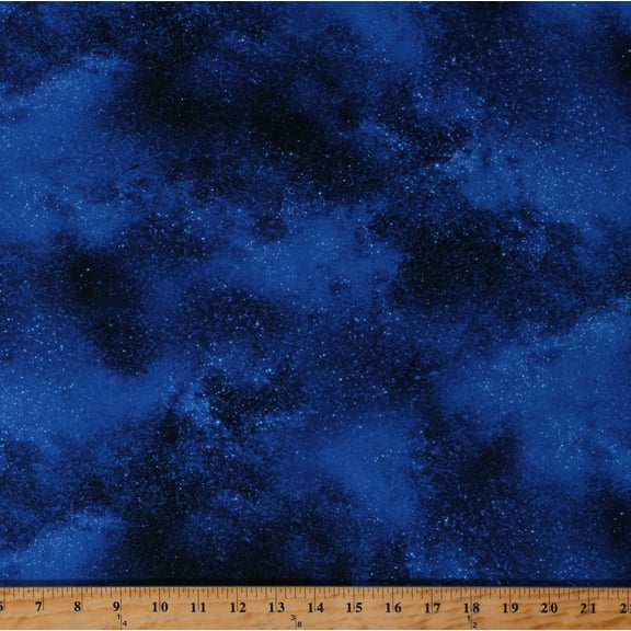 Cotton Stars Galaxy Starry Night Sky Space Blue Cotton Fabric Print by the Yard (NATURE-C6793-ROYAL)