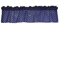 Cotton Stars Print Window Valance 58" Wide Navy