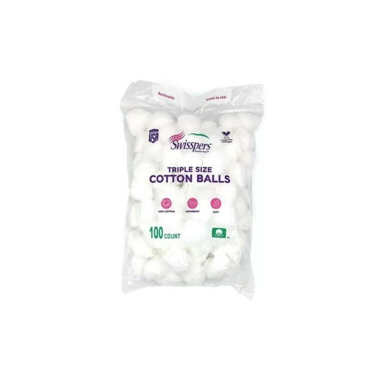 Cliganic Organic Super Jumbo Cotton Balls (100 Count) - Hypoallergenic,  Absorbent, Large Size, 100% Pure