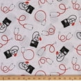 thumbnail image 1 of Cotton Stethoscope Medical Equipment Blood Pressure Gauge Calling All Nurses Cotton Fabric Print by the Yard (37304-2), 1 of 1