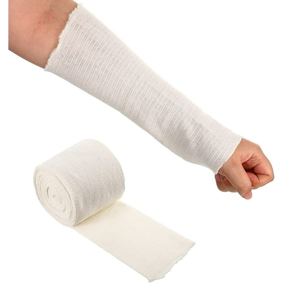Cotton Stockinette Tubular Elastic Bandage Cast Sleeve Roll Elastic Wrap Tube Bandages Comfortable Cast Stockinette for Arm Leg Knee Prewrap Under or Over Cast Bandage (4 Inch x 5.47 Yard)