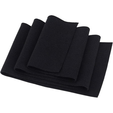 Cotton Strechy Kintted Rib Fabric Black Tubular Rib Knit Fabric Ribbing Cuff Material DIY