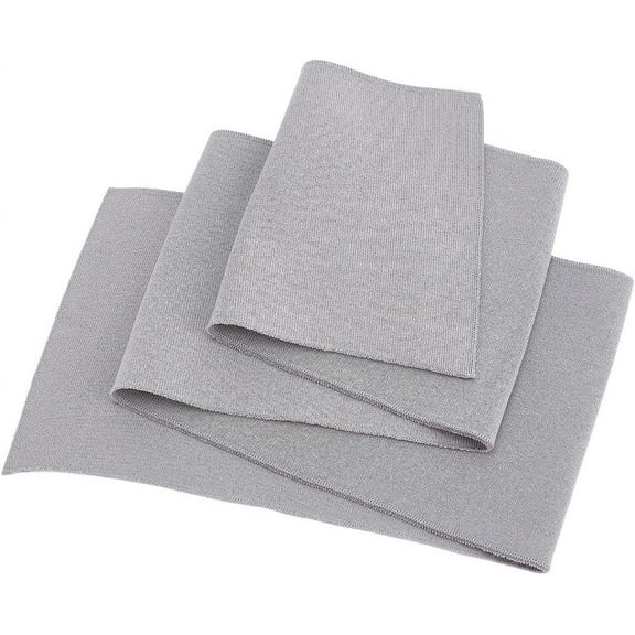 Cotton Strechy Kintted Rib Fabric Gray Tubular Rib Knit Fabric Ribbing Cuff Material for Collar NeckBands Trim Material Jacket Sewing 99x14.7cm/ 39x5.78 inch DIY