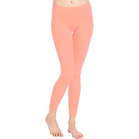 Cotton Stretch Ankle Length Leggings, S, Dark-Rust