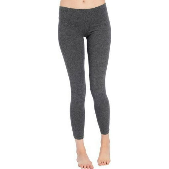 Cotton Stretch Ankle Length Leggings, S, Dark-Rust