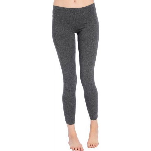Cotton Stretch Ankle Length Leggings, S, Dark-Rust