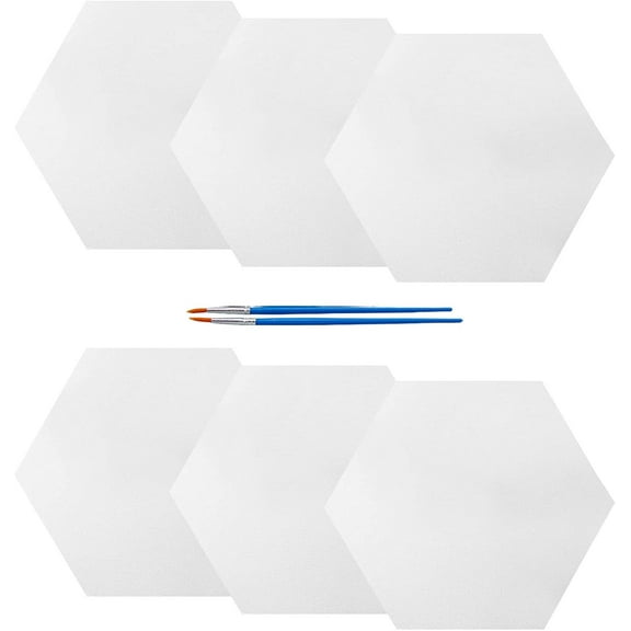 Cotton Stretched Blank Canvas with Wooden Frame for Painting Oil Paint Square Black 15x15x1.6cm