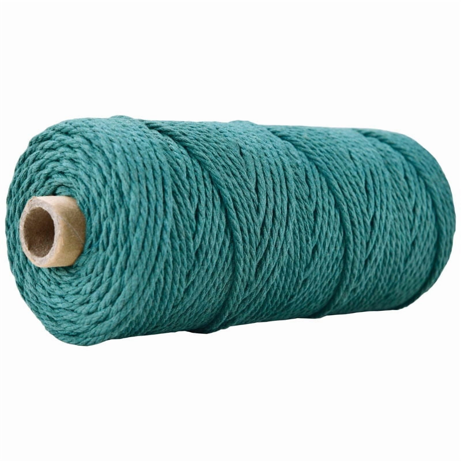 Cotton String Threads for Crafts Knitting Making Light Sea Green 3mm about 109.36 Yards(100m)/Roll