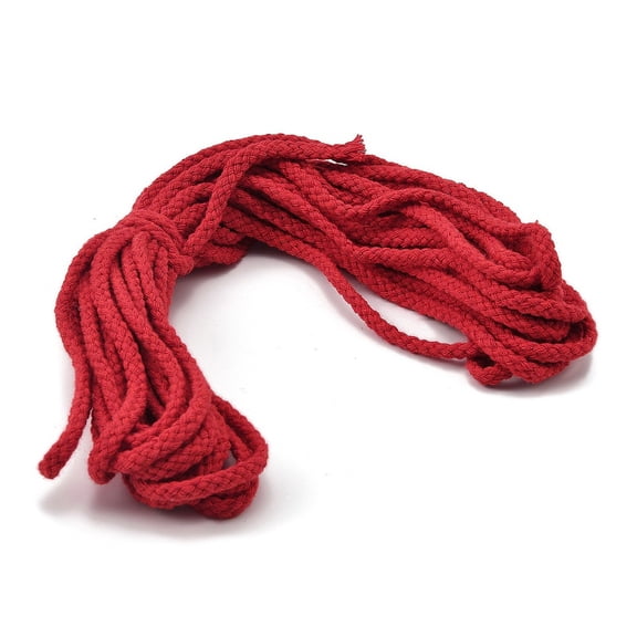 Cotton String Threads for Crafts Knitting Making Red 6x3mm 10.94 Yards(10m)/Skein