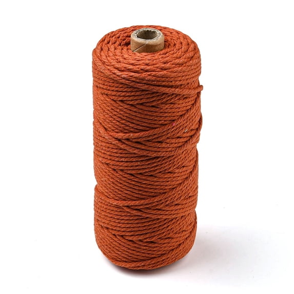 Cotton String Threads for Crafts Knitting Making Salmon 3mm about 109.36 Yards(100m)/Roll