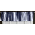 thumbnail image 1 of Cotton Stripe Window Valance 58" Wide 1 Inch Stripe Navy, 1 of 1