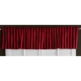 thumbnail image 1 of Cotton Stripe Window Valance 58" Wide 1 Inch Stripe Red and Black, 1 of 1