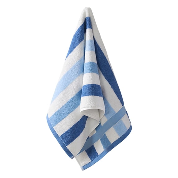 Cotton Striped Washcloth, Soft Absorbent Face Towel for Bathroom, Quick Dry Hand Towel 11.8"x23.6"