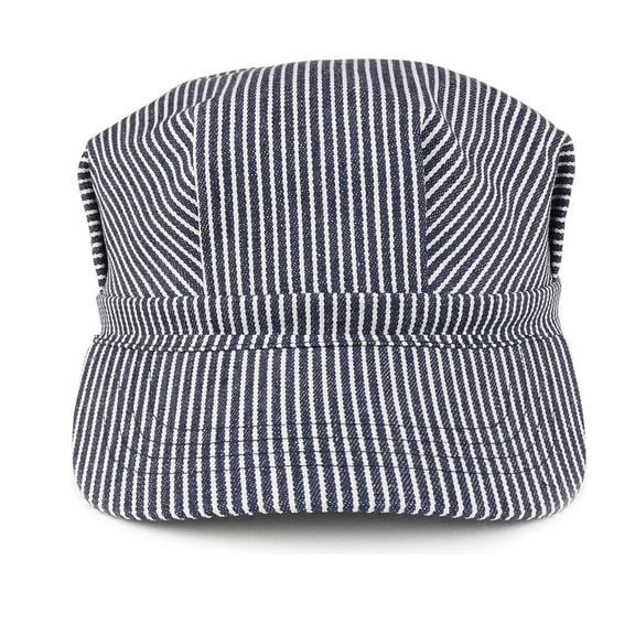 Cotton Stripy Cap Comfort Hook Loop Closure All Head Sizes for Men Women