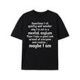 thumbnail image 1 of Casual Stylish Letter Graphic Tee T Shirt Top Cotton Design Soft Breathable Regular Fit Black S-5XL, 1 of 5