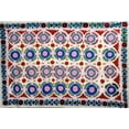 thumbnail image 1 of Cotton Suzani Embroidered Bedspread, Handcrafted Textile for Bed, Tablecloth & Wall Hanging, Unique Gift for Home Decor Lovers, 1 of 4