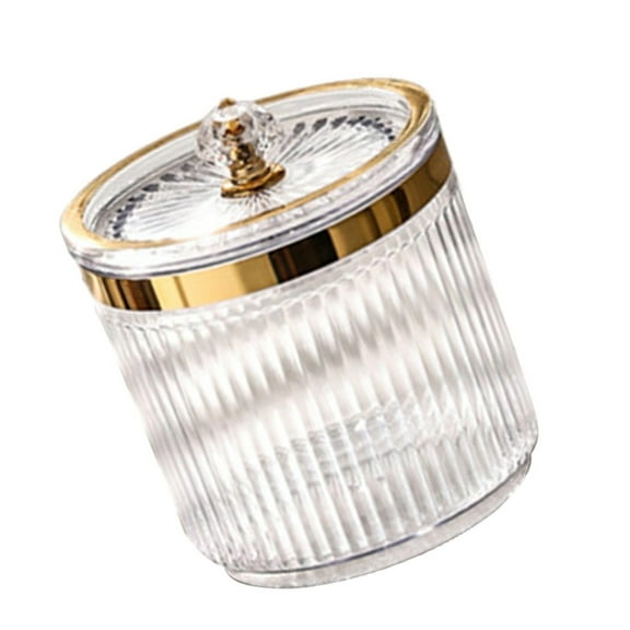 Cotton Swab Box Acrylic Cosmetic Pad Holder for Efficient Bathroom Organization