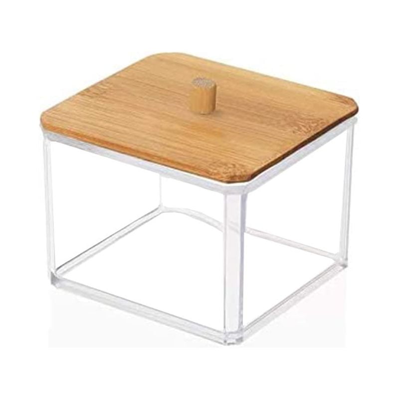 Cotton Swab Storage Box Acrylic Cotton Pads Dispenser Cotton Swab