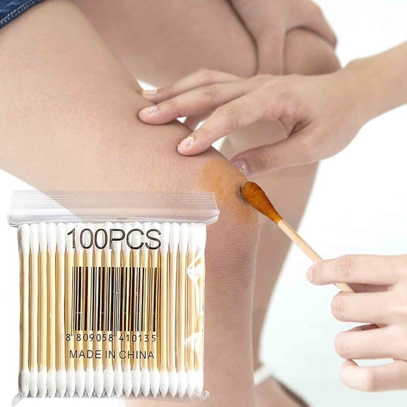 Cotton Swabs, Double-Ended, Soft Wood Stick, Durable Quality, Household Cleaning, Makeup Removal, Ear Care