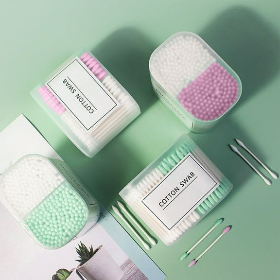 Cotton Swabs under $5! kkbbma 300-Pack Double Ended Cotton Swabs, Paper Stick Ear Cleaner Swabs, Gentle Lint-Free Tips for Makeup Baby Care