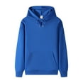 thumbnail image 1 of Cotton Sweatshirt Jerdar Unisex 100% Cotton Solid Color Pullover Hoodie Long Sleeve Men Women Casual Athletic Sportswear Neutral Gender Hooded Sweatshirt Top, 1 of 7