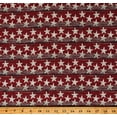 thumbnail image 1 of Cotton Sweet Land of Liberty Woodgrain Stars Patriotic USA Red Cotton Fabric Print by the Yard (21661-RED-CTN-D), 1 of 1