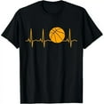 thumbnail image 1 of Cotton T-Shirt Basketball T Shirts for Men Bball Heartbeat Boys Gift Shirt, 1 of 3
