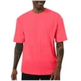 thumbnail image 1 of Cotton T Shirt for Men Oversized Crewneck Short Sleeve Athletic Shirt Summer Casual Solid Plus Size Comfy Loose Fits Comfy Stretch Workout Sport Tee Shirts, 1 of 5