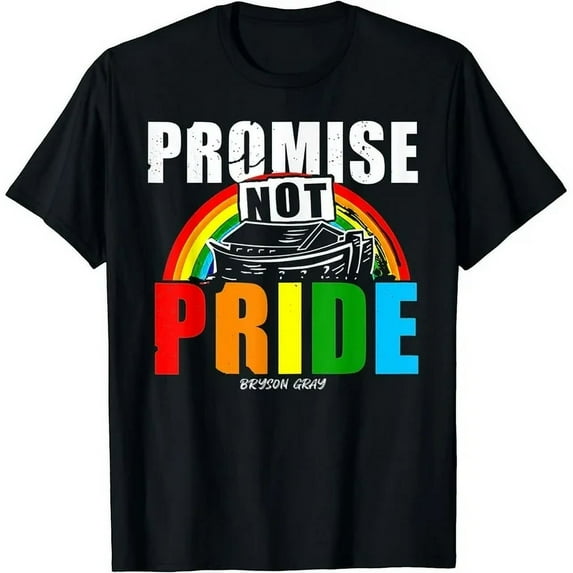 Cotton T-Shirt Promise Not Pride Bryson Gray T Shirt