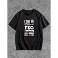 thumbnail image 1 of Cotton T-Shirt for Men Graphic Tees For Men Letter Printed Boys T-Shirt Funny Shirt Black C L, 1 of 7