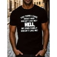 thumbnail image 1 of Cotton T-Shirt for Men Graphic Tees For Men Letter Printed Boys T-Shirt Funny Shirt Black D XL, 1 of 7