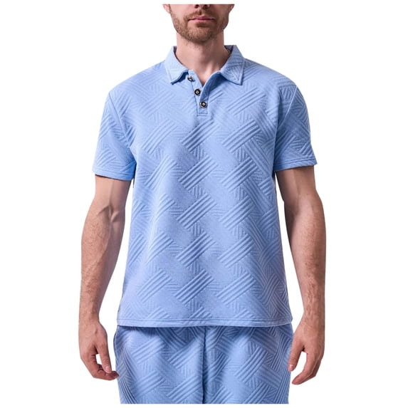 Cotton T-Shirts Cotton T Shirts for Man Men's Shirt Summer Solid Color Button Down Loose Sportwear with Pockets