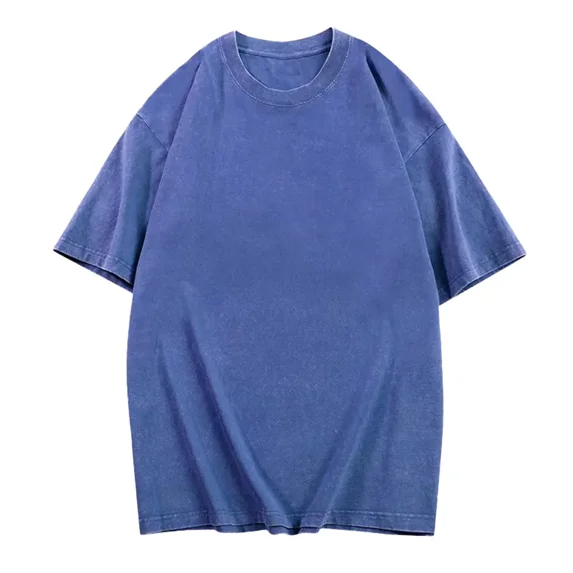 Cotton T-Shirts Oversized Men's Acid Washed Tshirt Half Short Sleeves Casual Loose Fit Streetwear Tops,Men's Retro Street Crew Neck Plain Tee