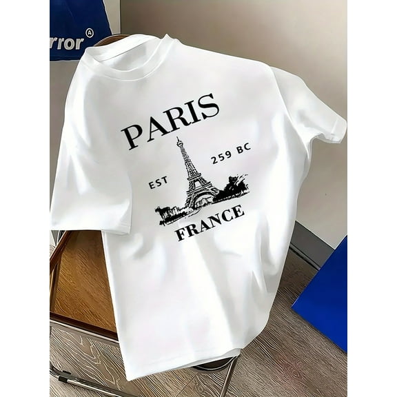 Cotton T-Shirts for Men Letter Printed Tops Unisex Short Sleeve Crew Neck Basic Summer Graphic Tee Tops Boys Casual Loose Shirts White S