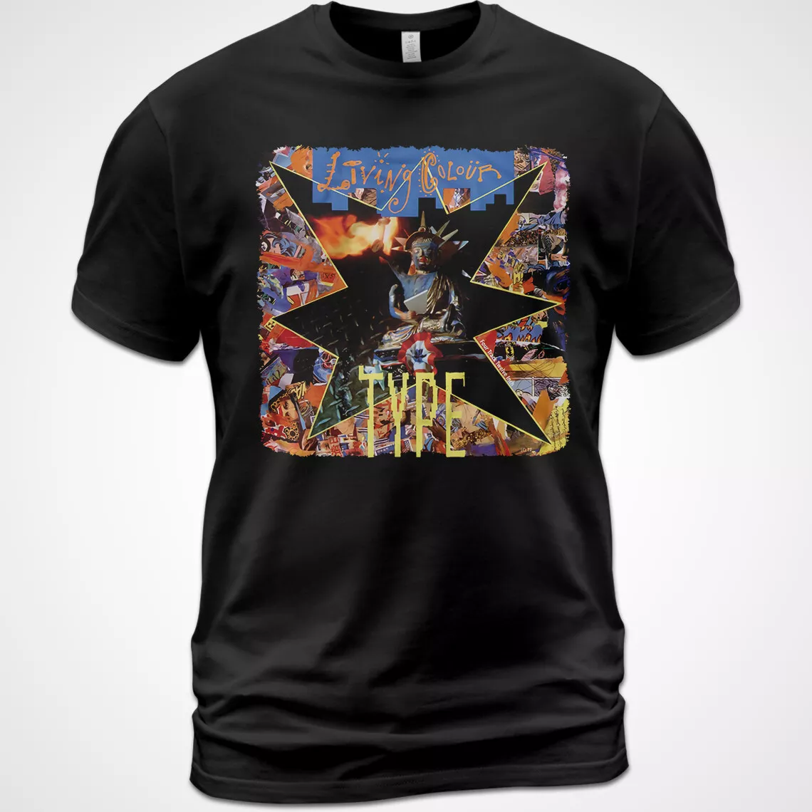 Cotton Tshirt Living Colour Type Album Tee Vernon Reid Corey Glover