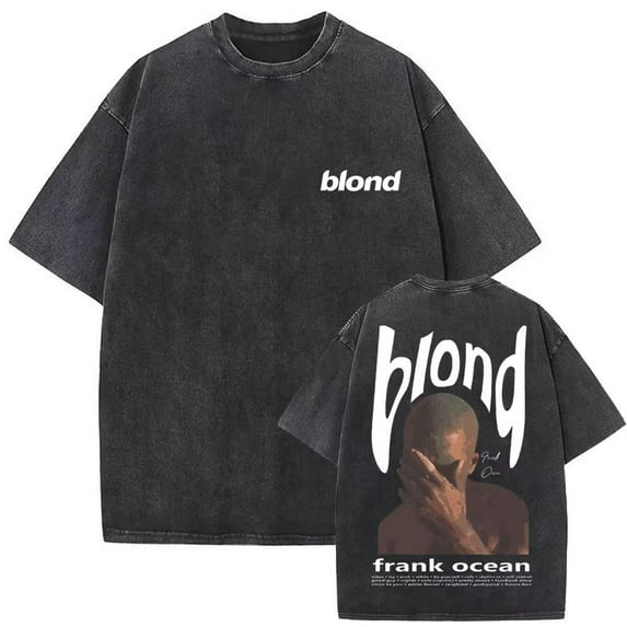 Cotton TShirt Ocean Washed TShirts Casual Frank Vintage T-Shirt Men Women Crewneck Short Sleeve Loose Tee Shirt