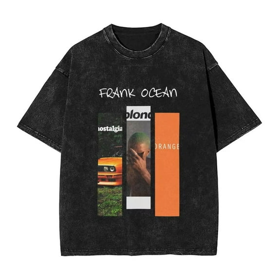Cotton TShirt Ocean Washed TShirts Casual Frank Vintage T-Shirt Men Women Crewneck Short Sleeve Loose Tee Shirt