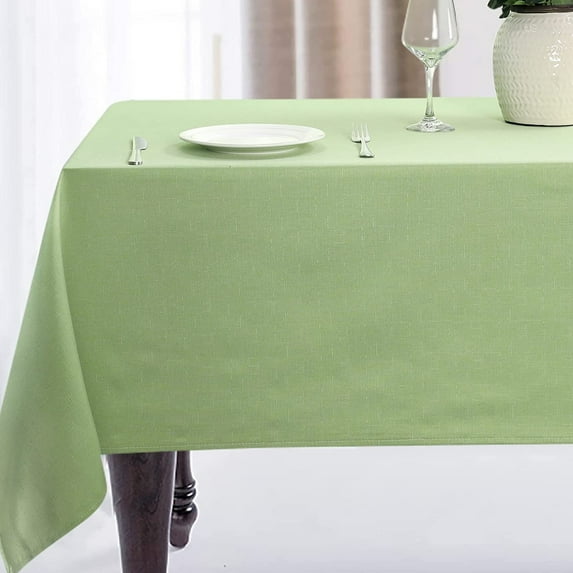 Cotton Table Cloths – Rectangle Cloth for Kitchens, Weddings, Dinning Decorations & Table Top Covers, 6 To 8 Seaters, 100% Natural and Wrinkle Free, Pack of 16 - Sage Solid, 60 x 84 Inch.