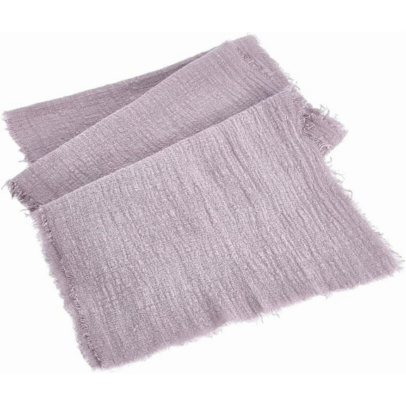 Cotton Table Runners 72x13 Inch Long Rosy Brown Rustic Slub Linen Table Cloth Machine Washable Farmhouse Durable Boho Dining Table Decor for Home Living Room Kitchen Coffee Party Decoration