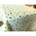 thumbnail image 1 of Cotton Tablecloth Floral Hearts Print Hearts and Dots Green, 1 of 2