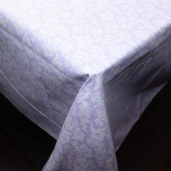 Cotton Tablecloth Floral Print Botanic Flower-Pattern Lavender