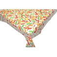 thumbnail image 1 of Cotton Tablecloth Fruits Print Chili Peppers White, 1 of 1