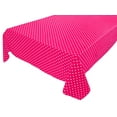 thumbnail image 1 of Cotton Tablecloth Polka Dots Print / Small White Dots on Fuchsia, 1 of 1